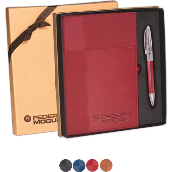 Duo-Textured Tuscany™ Journal & Pen Gift Set - Image 1
