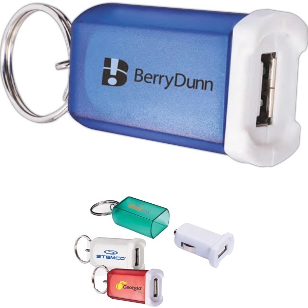 Mini Car Charger with Key Ring - Image 1