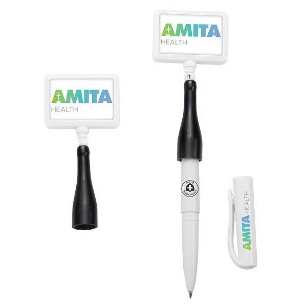 Anti-Microbial Rectangle Retractable Pen Holder - Image 2