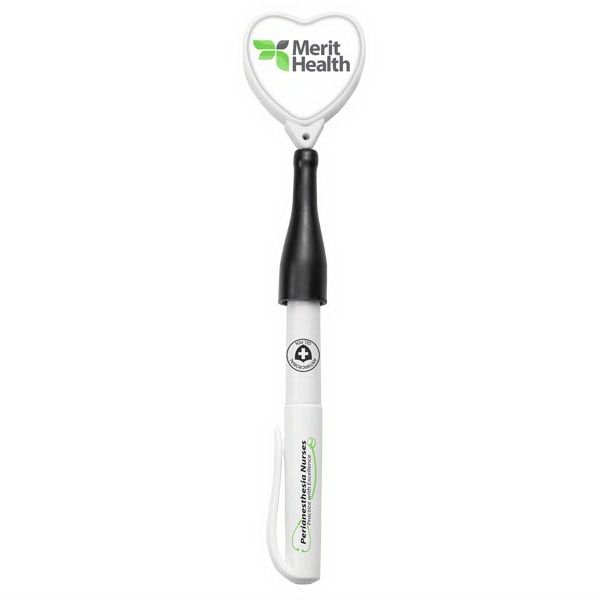 Anti-Microbial Heart Retractable Pen Holder - Image 4