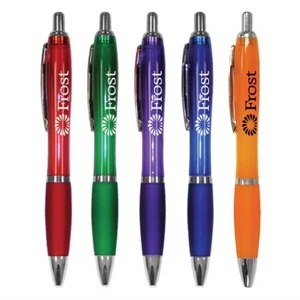Clcik Pen "Rio Retractable Clicker Pen with Rubber Grip