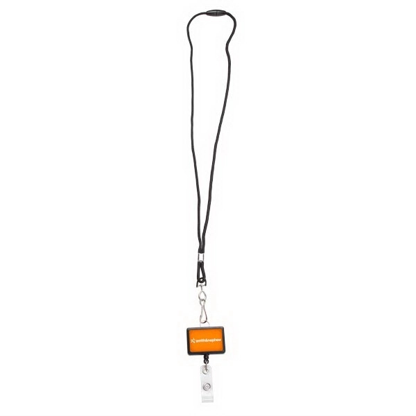 RECTANGLE BADGE REEL W/LANYARD ATTACHMENT - Image 2