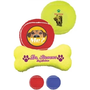 Full Color Transfer - Bone Shaped Toy Tennis Ball