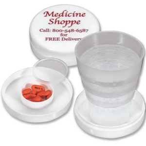 Travel Cup and Pill Box