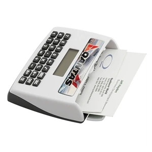 Desktop Calculator with Business Card Holder