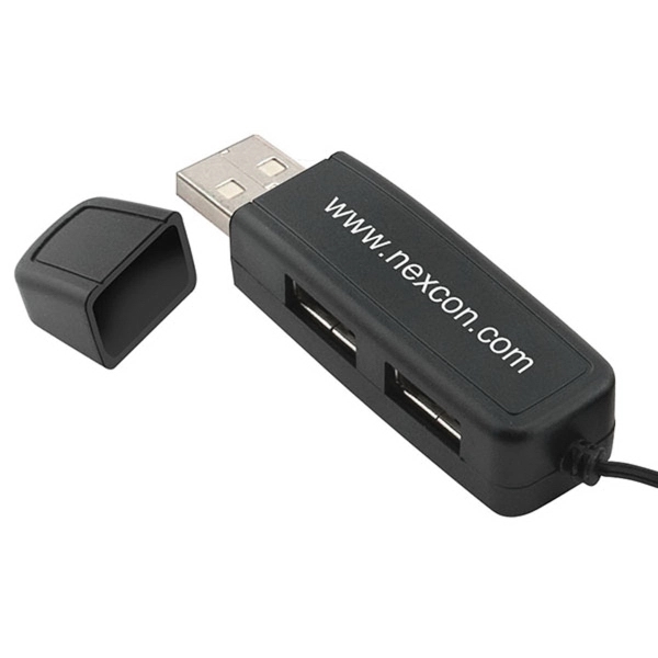 Compact Mini Mouse with 2 Port USB Hub - Image 2