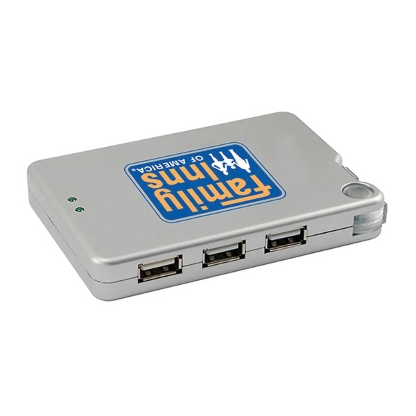 USB Hub with Built-in Memory Card Reader - Image 1
