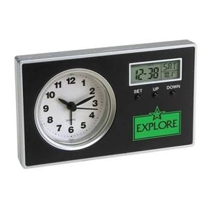 Analog Alarm Clock with Secondary Digital Display