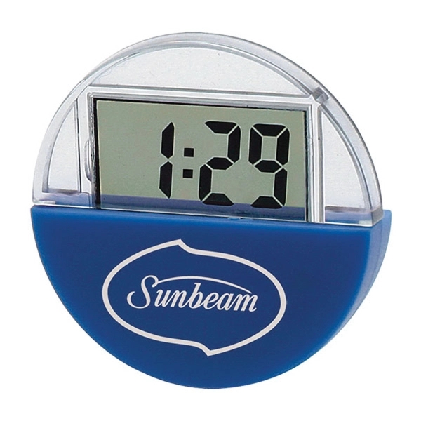 Suction Cup LCD Clock and Calendar - Image 1