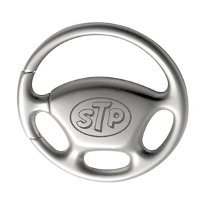 Steering Wheel Pull-n-Twist Metal Keychain