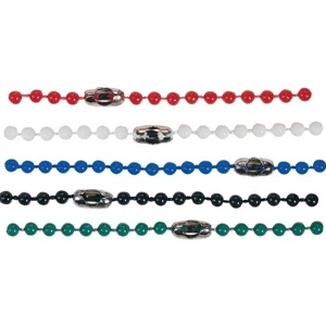38" Plastic Beaded Chain with Metal Connector