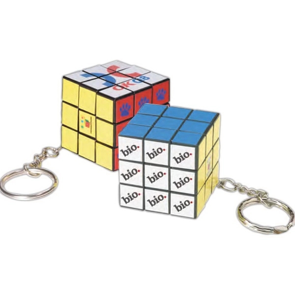 Micro Rubik's® Cube Key Holder - Image 1