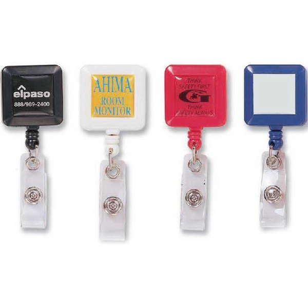 Round and Square Retractable Badge Holder - Image 2