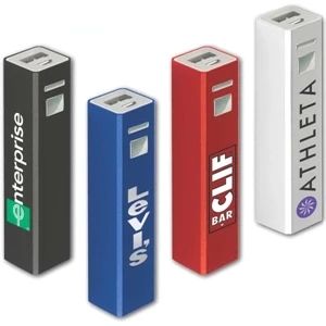 Tower of Power™Aluminum Rechargeable Power Bank 2200 mAh
