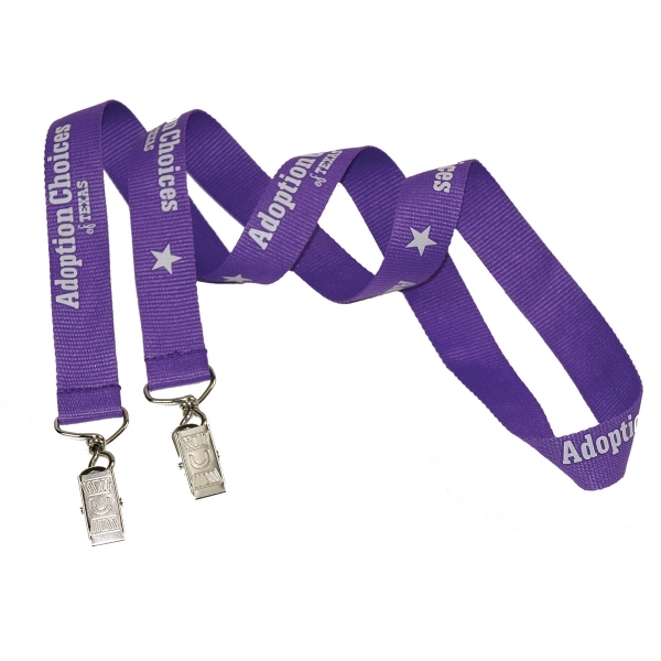 USA Made Double Ended Lanyard - Polyester - Image 1
