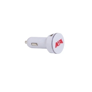 ROUND DUAL LIGHT UP CAR CHARGER