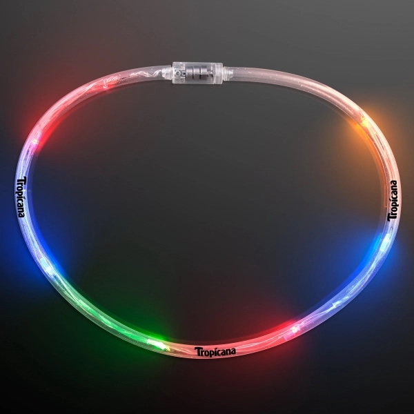 Light Up Flashing Multicolor Tube Necklaces - Image 1
