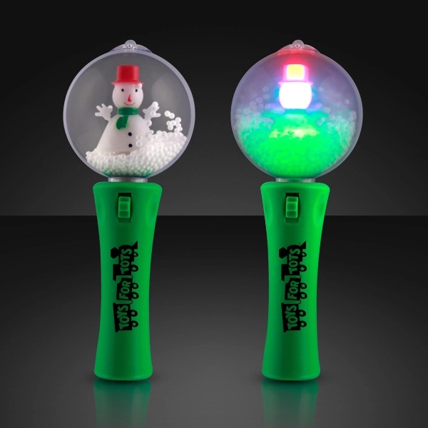 LED Spinning Snowman Light Wand - Image 1