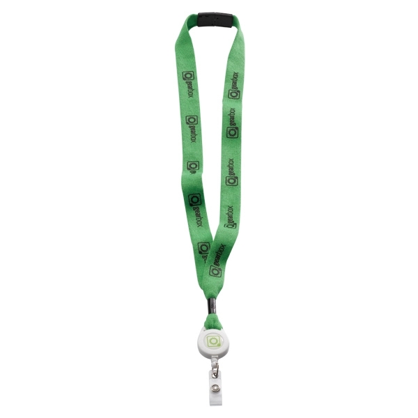 3/4" Cotton Lanyard with Retractable Zip Cord