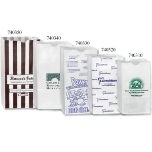 White Grocery Bags #10 - 6 9/16" x 4 1/16" x 13 3/16"