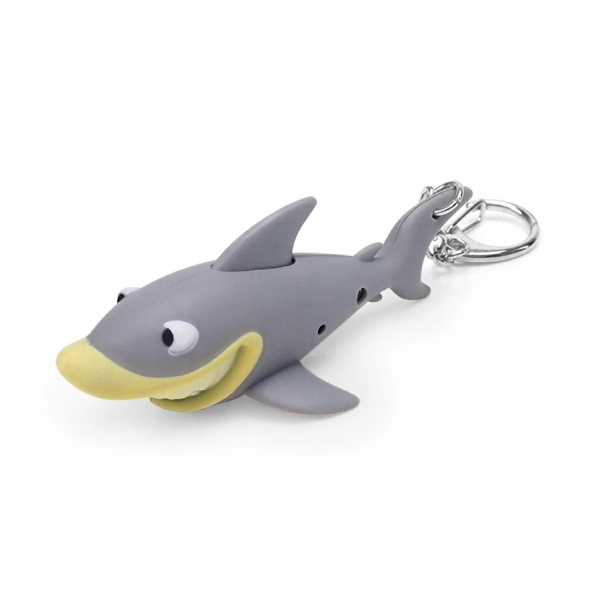 Shark Animal LED Light Sound Keychain - Image 4