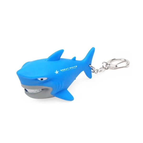 Shark Animal LED Light Sound Keychain - Image 2