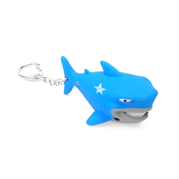 Shark Animal LED Light Sound Keychain - Image 4