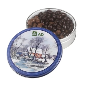 Glad Tidings Tin with Chocolate Almonds and Cashew Nuts