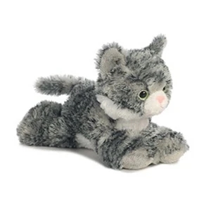 8" Lily Grey Tabby Cat