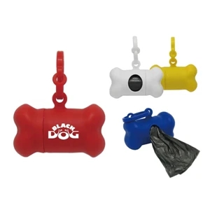 Bone shaped dog waste bag dispensor