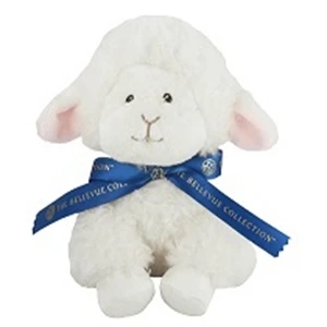8" Blessings Lamb with ribbon and one color imprint