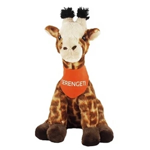 15" Giraffe with orange bandana and one color