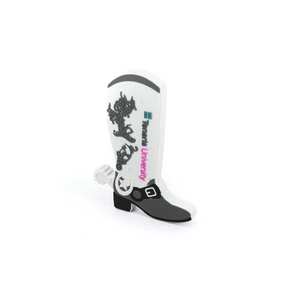 Custom 2D PVC USB Flash Drive - Cowboy Boots Shaped - Image 3