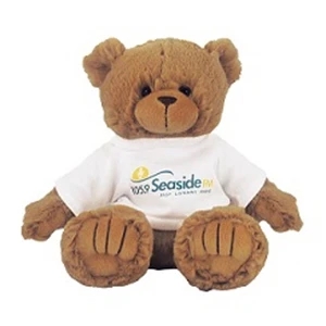 9" Tan Peter Bear with T-shirt and full color imprint