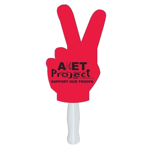 Peace Sign Hand Fan - Image 2