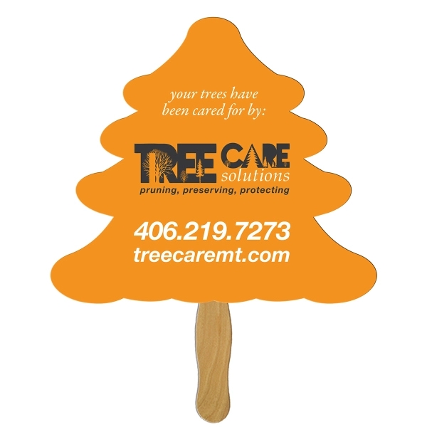 Evergreen Tree Hand Fan - Image 1