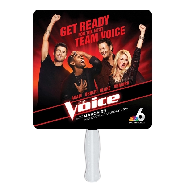 Square Hand Fan Full Color - Image 2