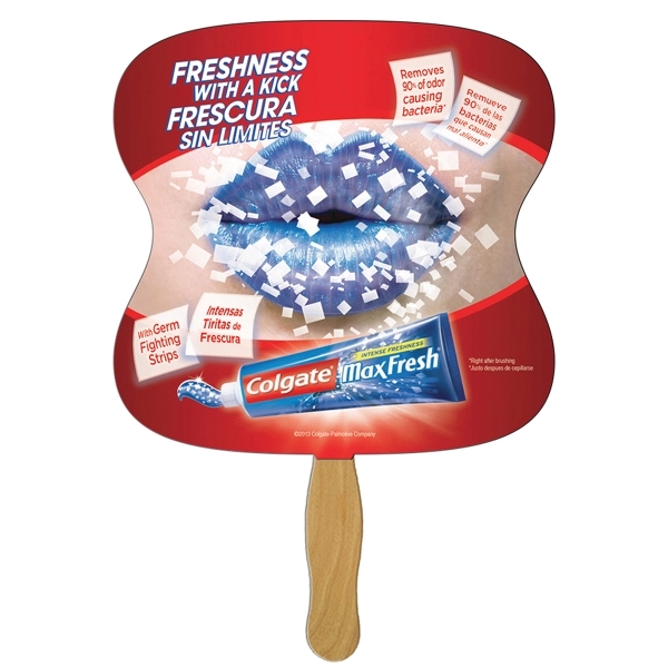 Hourglass Hand Fan Full Color - Image 1