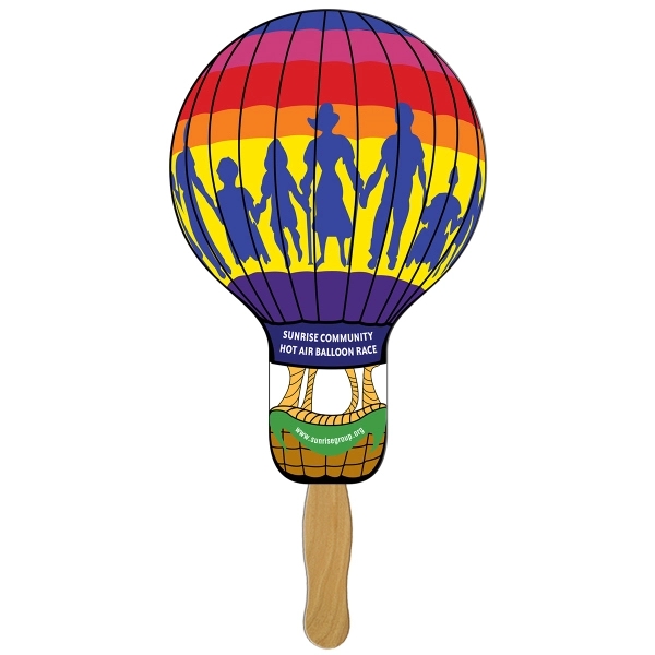 Balloon/Light Bulb Hand Fan Full Color - Image 1