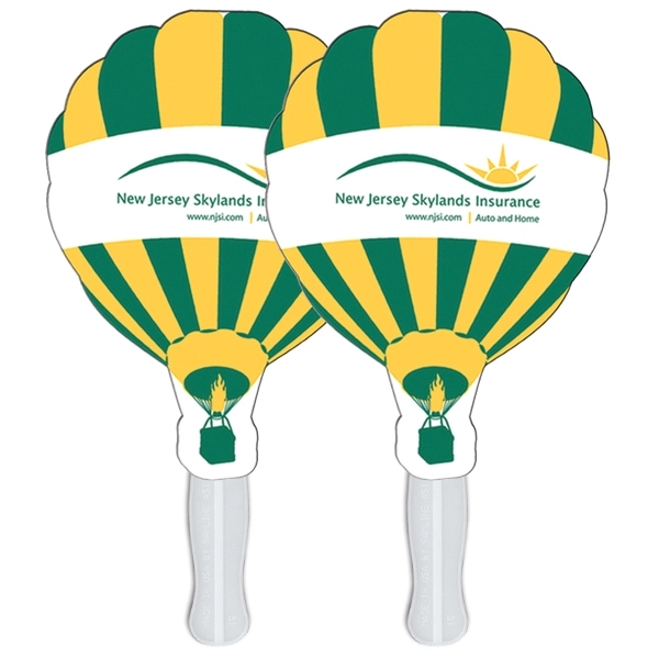Hot Air Balloon Sandwiched Hand Fan - Image 2