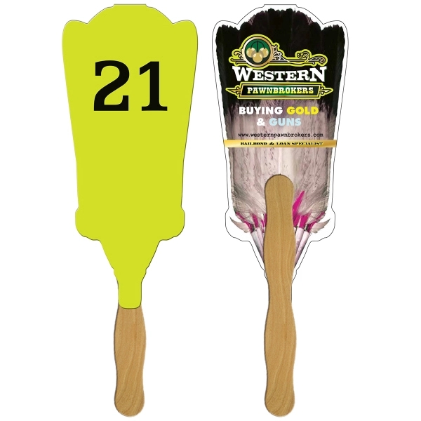 Broom Auction Hand Fan Full Color - Image 1