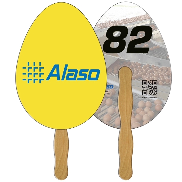 Egg Auction Hand Fan Full Color - Image 1
