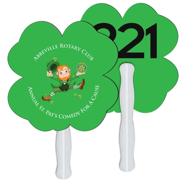 Clover Auction Hand Fan Full Color - Image 2