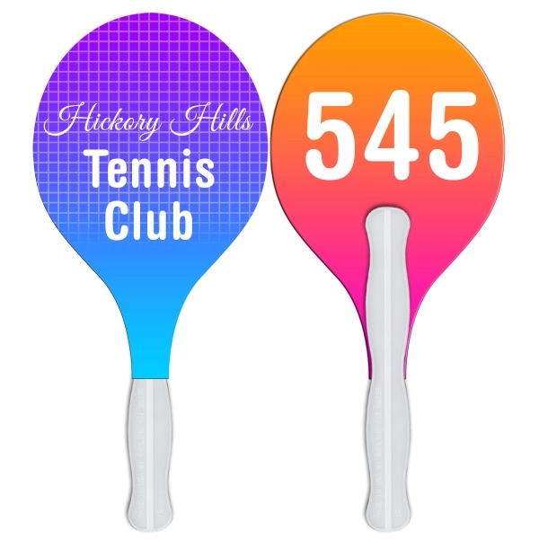 Racquet Auction Hand Fan Full Color - Image 2