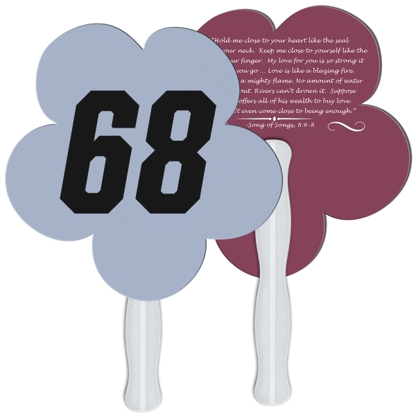 Daisy Flower Auction Hand Fan Full Color - Image 2
