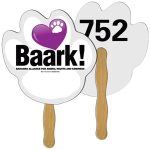 Paw Auction Hand Fan Full Color
