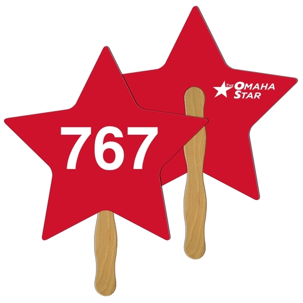Star Auction Hand Fan Full Color - Image 1