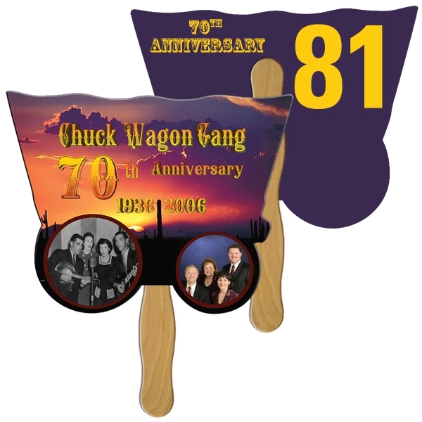 Wagon Auction Hand Fan Full Color - Image 1