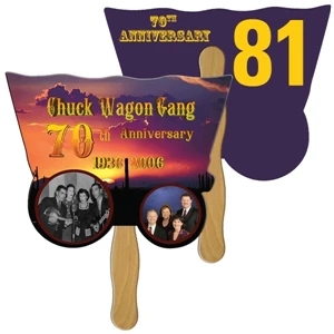 Wagon Auction Hand Fan Full Color