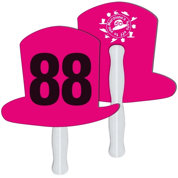 Top Hat Auction Hand Fan Full Color - Image 2